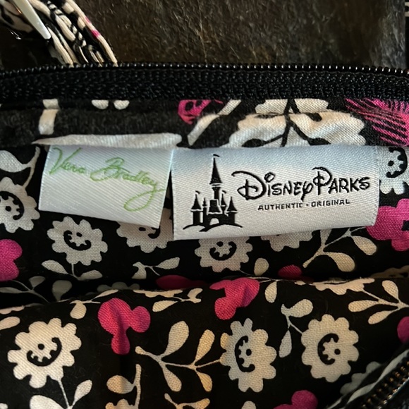 Vera Bradley Disney Black & Pink Mickey Mouse Floral Crossbody - Picture 6 of 9